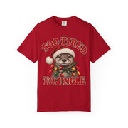 Too Tired to Jingle Christmas shirt for men in Red