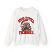 Too Tired to Jingle Christmas sweatshirt for men in White