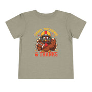 Toddler Thanksgiving football turkey shirt
