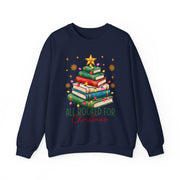 Women's All Booked for Christmas sweatshirt in Navy