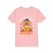 Kids Paw-sitively Thankful dog Thanksgiving shirt