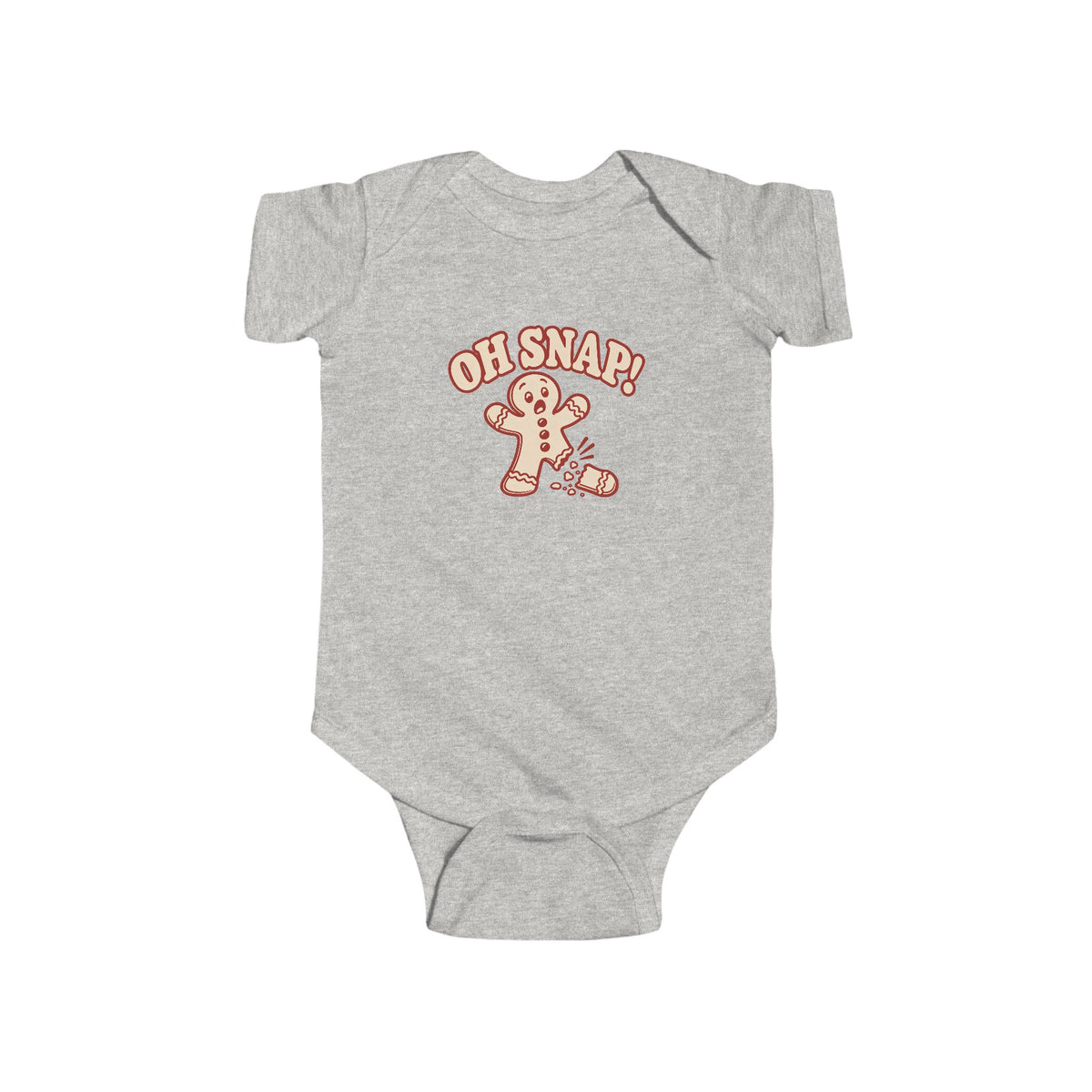 Baby Oh Snap gingerbread Christmas bodysuit
