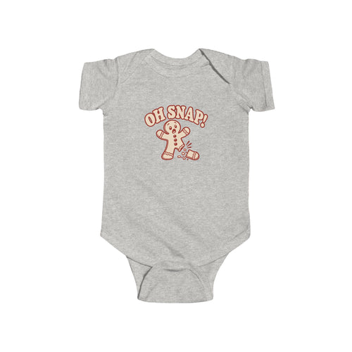 Baby Oh Snap gingerbread Christmas bodysuit