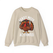 Women's Feast Mode Activated Thanksgiving sweatshirt in Sand