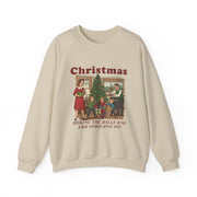 Men's Decking the Halls Christmas sweatshirt in Sand