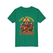 Kids Thanksgiving football turkey shirt