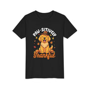 Kids Paw-sitively Thankful dog Thanksgiving shirt