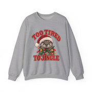 Too Tired to Jingle Christmas sweatshirt for men in Sport Grey