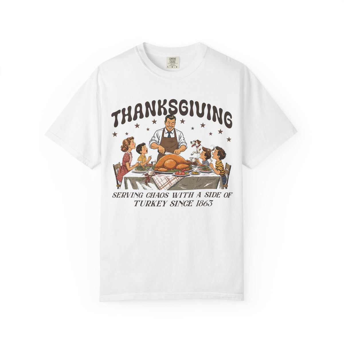 Women's Serving Chaos Funny Thanksgiving Shirt
