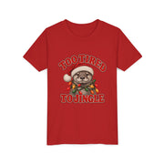Kids Too Tired to Jingle Christmas shirt in Red