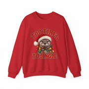 Too Tired to Jingle Christmas sweatshirt for men in Red