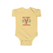 My First Christmas baby bodysuit in Butter