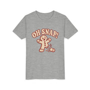 Kids Oh Snap gingerbread Christmas shirt