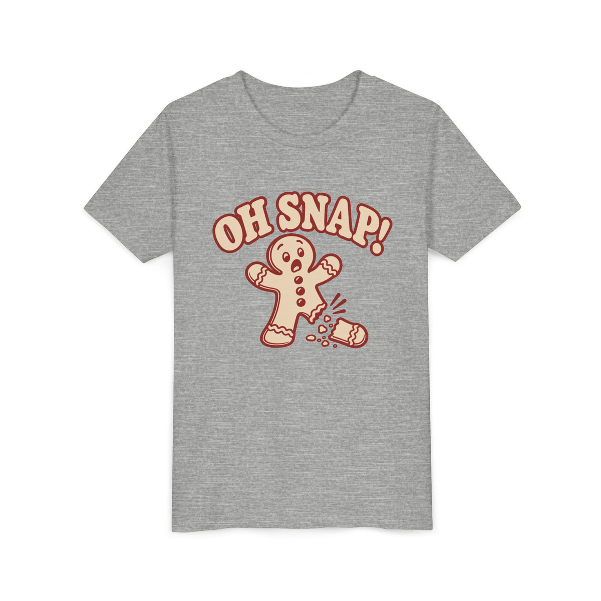 Kids Oh Snap gingerbread Christmas shirt