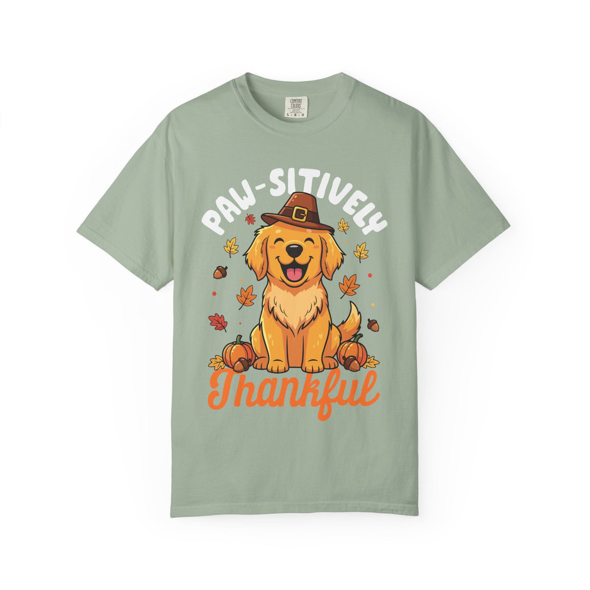Paw-sitively Thankful dog Thanksgiving shirt for men
