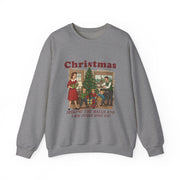 Women's Decking the Halls Christmas sweatshirt in Graphite Heather