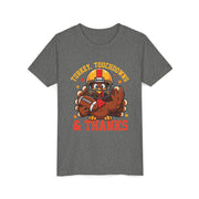 Kids Thanksgiving football turkey shirt