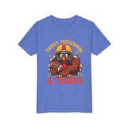 Kids Thanksgiving football turkey shirt
