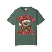 Too Tired to Jingle Christmas shirt for men in Blue Spruce