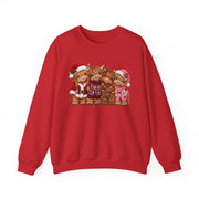 Women's Highland Cow Christmas sweatshirt in Red