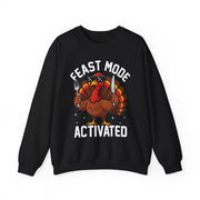 Women's Feast Mode Activated Thanksgiving sweatshirt in Black