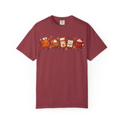 Thanksgiving nurse shirt for women with a turkey, pie, clipboard and mug design