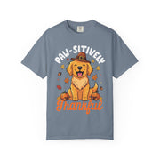 Paw-sitively Thankful dog Thanksgiving shirt for women