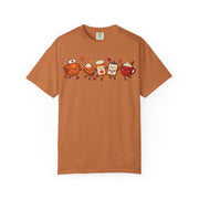 Thanksgiving nurse shirt for men with a turkey, pie, clipboard and mug design