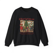 Men's Decking the Halls Christmas sweatshirt in Black