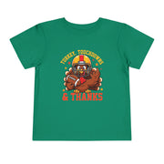 Toddler Thanksgiving football turkey shirt