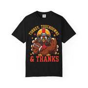 Thanksgiving football turkey shirt for women