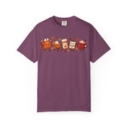 Thanksgiving nurse shirt for women with a turkey, pie, clipboard and mug design