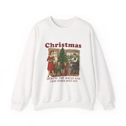 Women's Decking the Halls Christmas sweatshirt in White