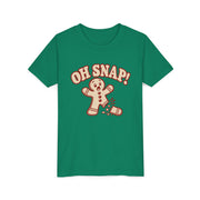 Kids Oh Snap gingerbread Christmas shirt