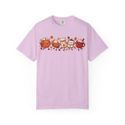 Thanksgiving nurse shirt for women with a turkey, pie, clipboard and mug design