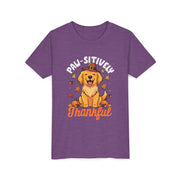 Kids Paw-sitively Thankful dog Thanksgiving shirt