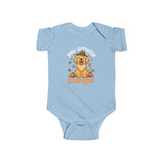 Baby Paw-sitively Thankful dog Thanksgiving bodysuit