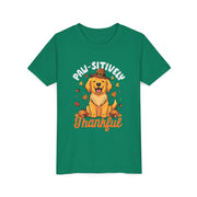 Kids Paw-sitively Thankful dog Thanksgiving shirt