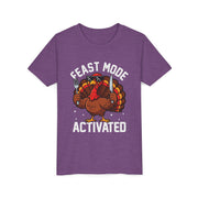 Kids Feast Mode Activated turkey shirt