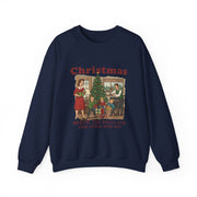 Men's Decking the Halls Christmas sweatshirt in Navy