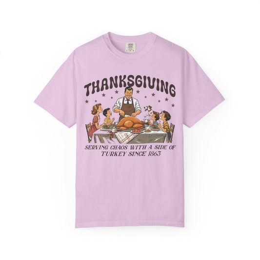 Women's Serving Chaos Funny Thanksgiving Shirt