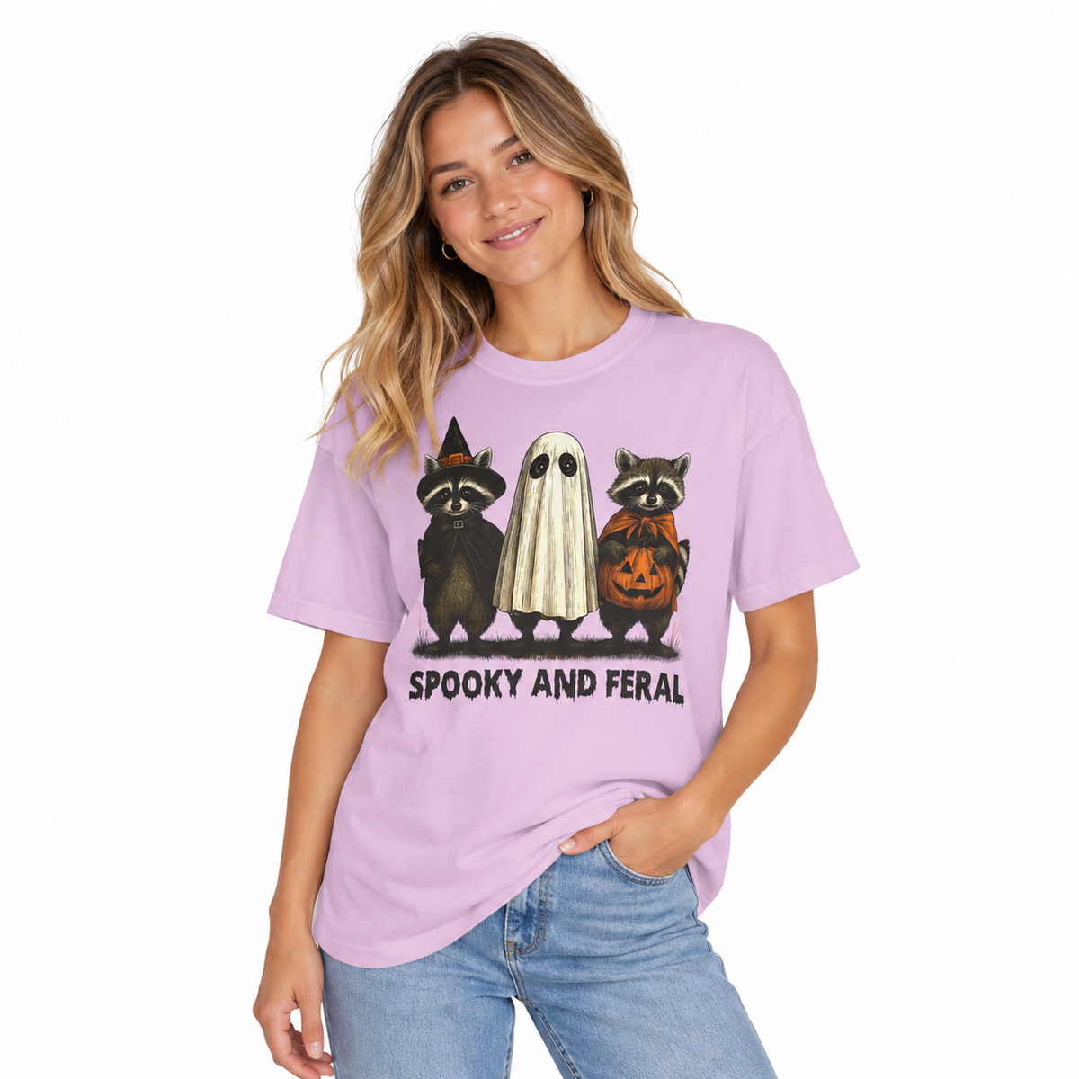 Women's Spooky and Feral Halloween Shirt