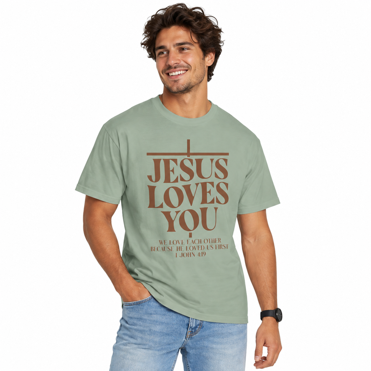 Men's Jesus Loves You Christian Shirt