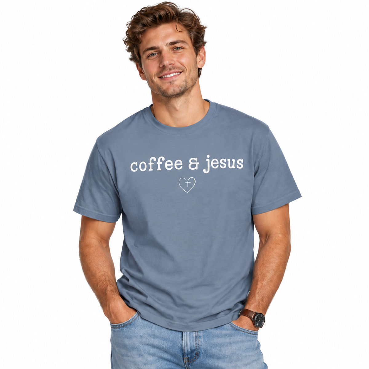 Men's Coffee And Jesus Christian Shirt