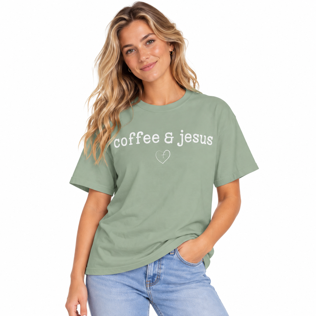 Women's Coffee And Jesus Christian Shirt
