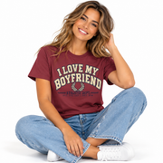 Mockup of the I Love My Boyfriend Est. Since I Met Him shirt