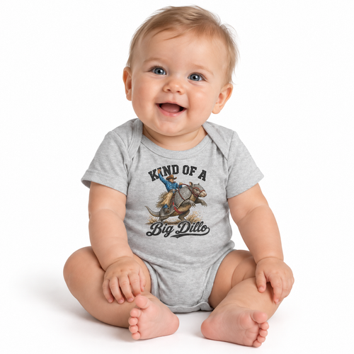Baby Kind of a Big Dillo Bodysuit styled in a lifestyle photo