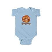 Baby Turkey matching Thanksgiving design on a baby bodysuit