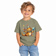 Birthday bearded dragon design on a toddler shirt