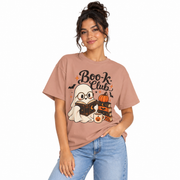 Book Club Ghost Halloween shirt for women, worn